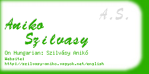 aniko szilvasy business card