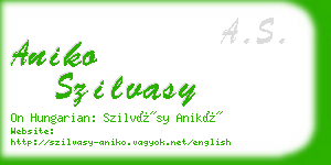 aniko szilvasy business card